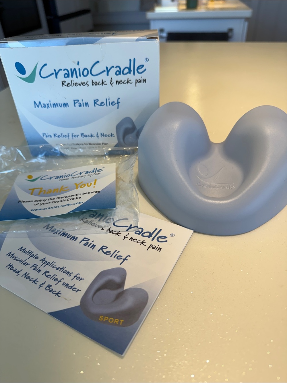 Cranio Crafle Pain Relief Head & Neck Support - Light Blue